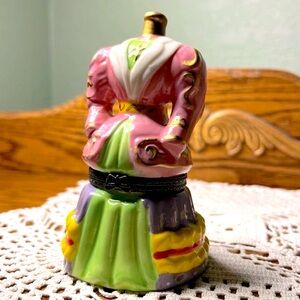 Painted Mannequin Victorian Dress Form Hinged Trinket Box